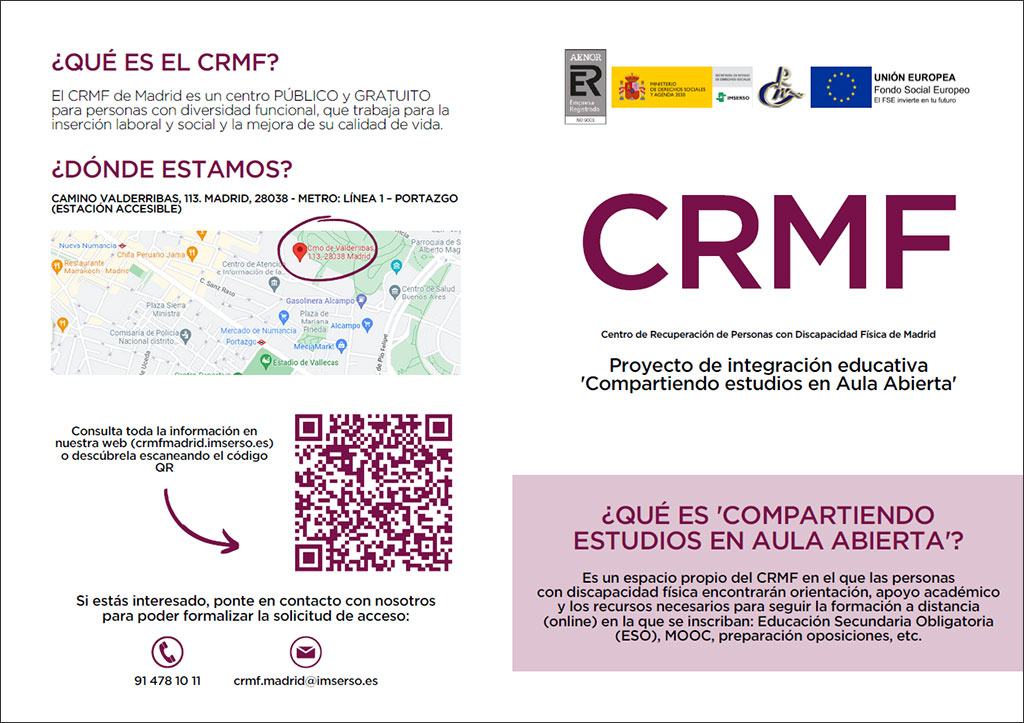 Díptico CRMF Madrid Díptico CRMF Madrid