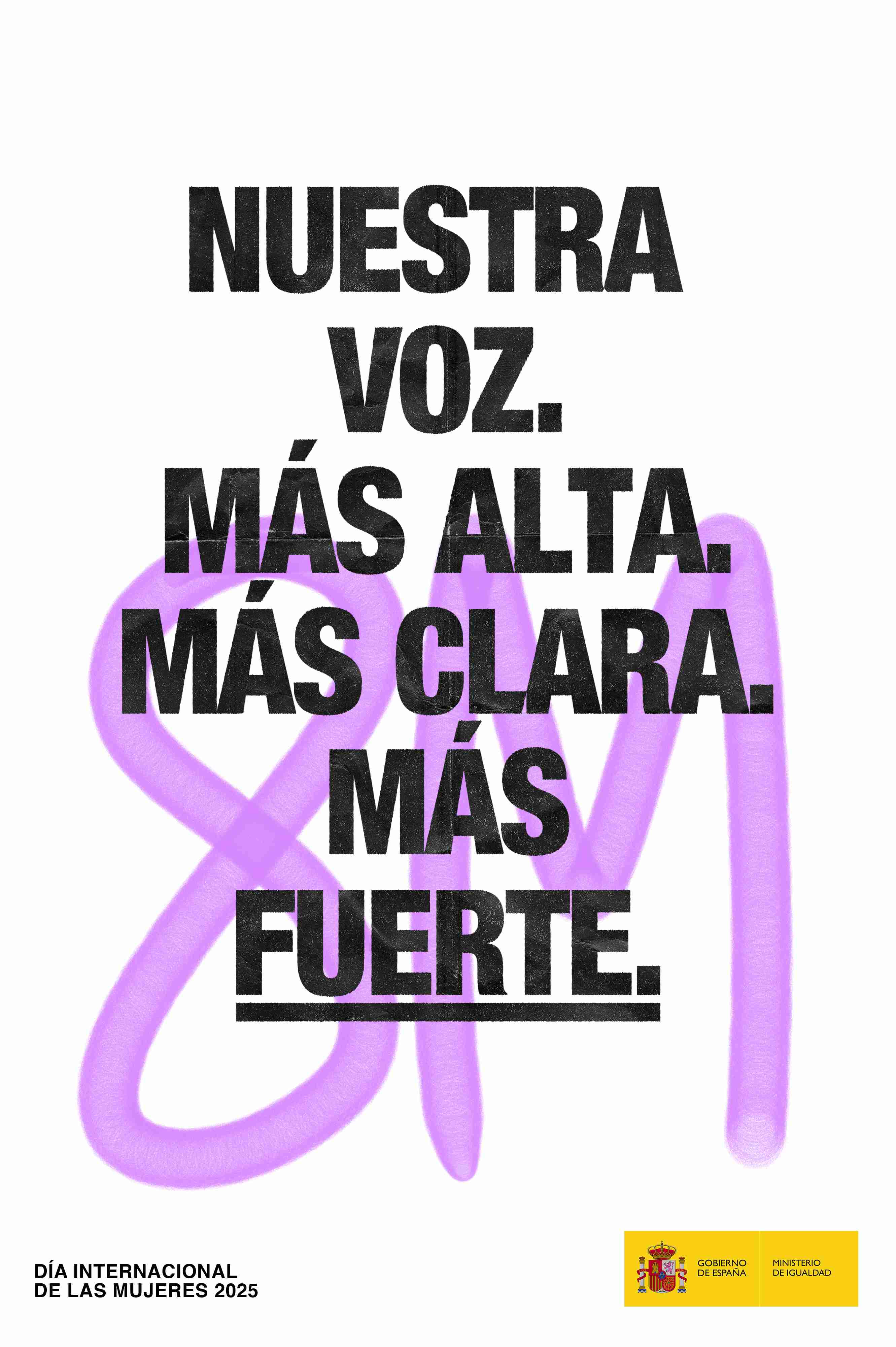 Cartel del Ministerio de Igualdad conmemorativo del Día Internacional de la Mujer 2025.
