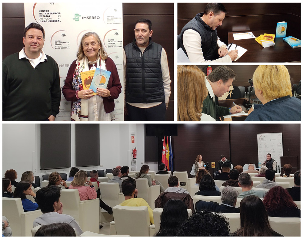 Collage fotos presentaciones de libros.